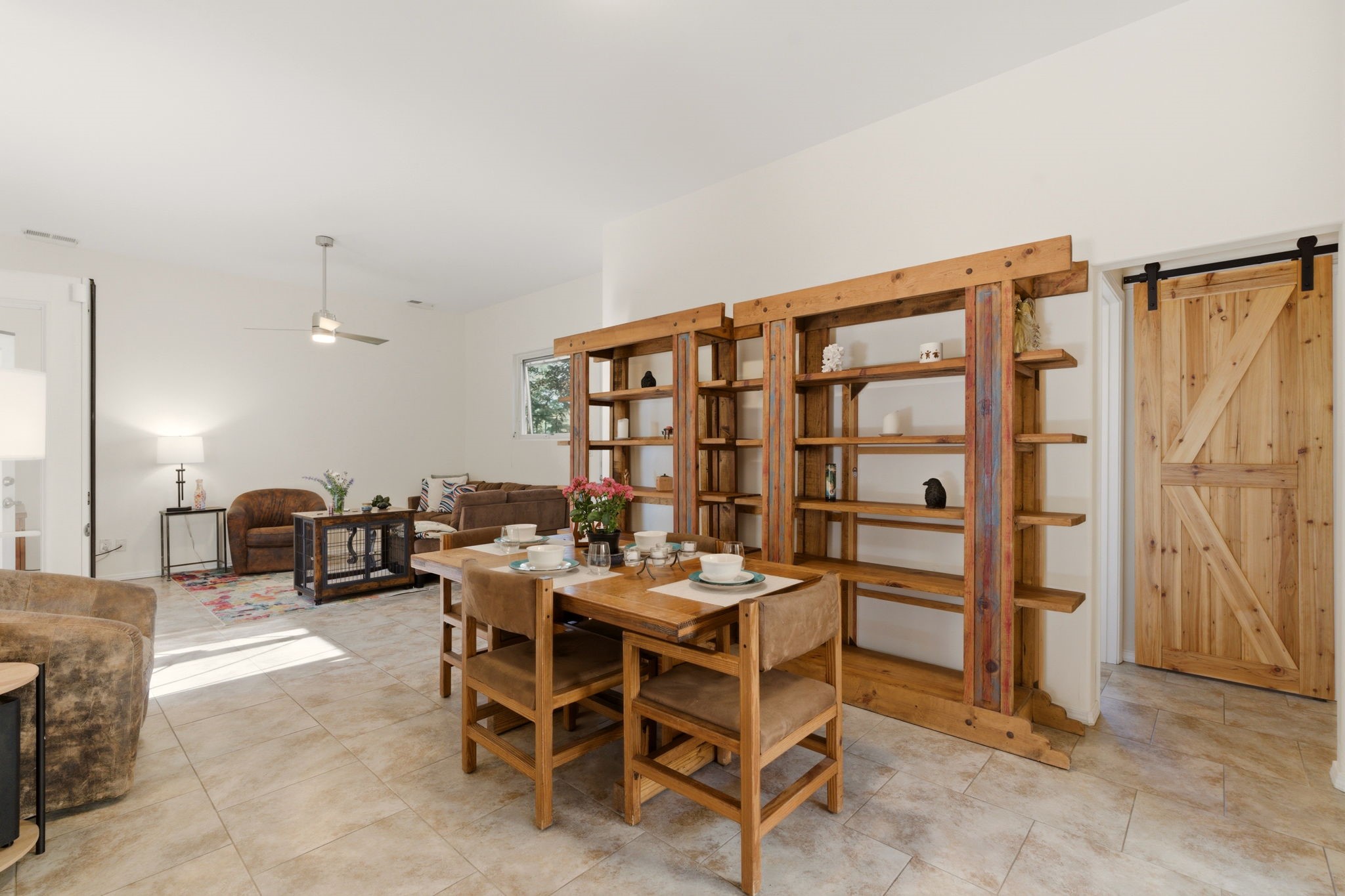 3 Silver Buckle Road Santa Fe, NM 87508 - Photo 13 of 34 Dining area with tiled floors