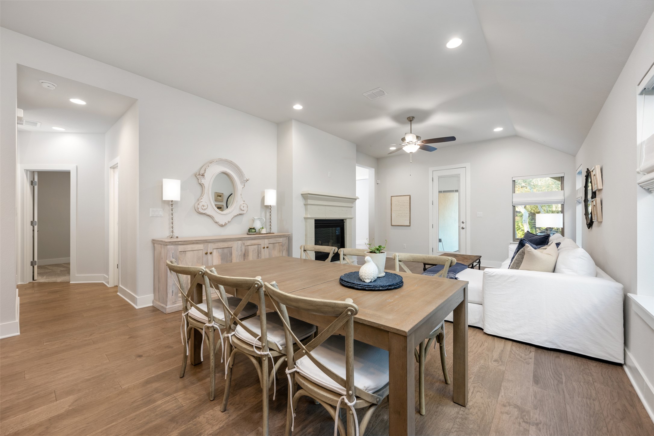 418 Raleigh Drive Georgetown, TX 78633 - Photo 20 of 39 a view of a dining room with furniture and wooden floor