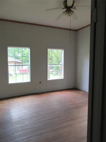 an empty room with a window