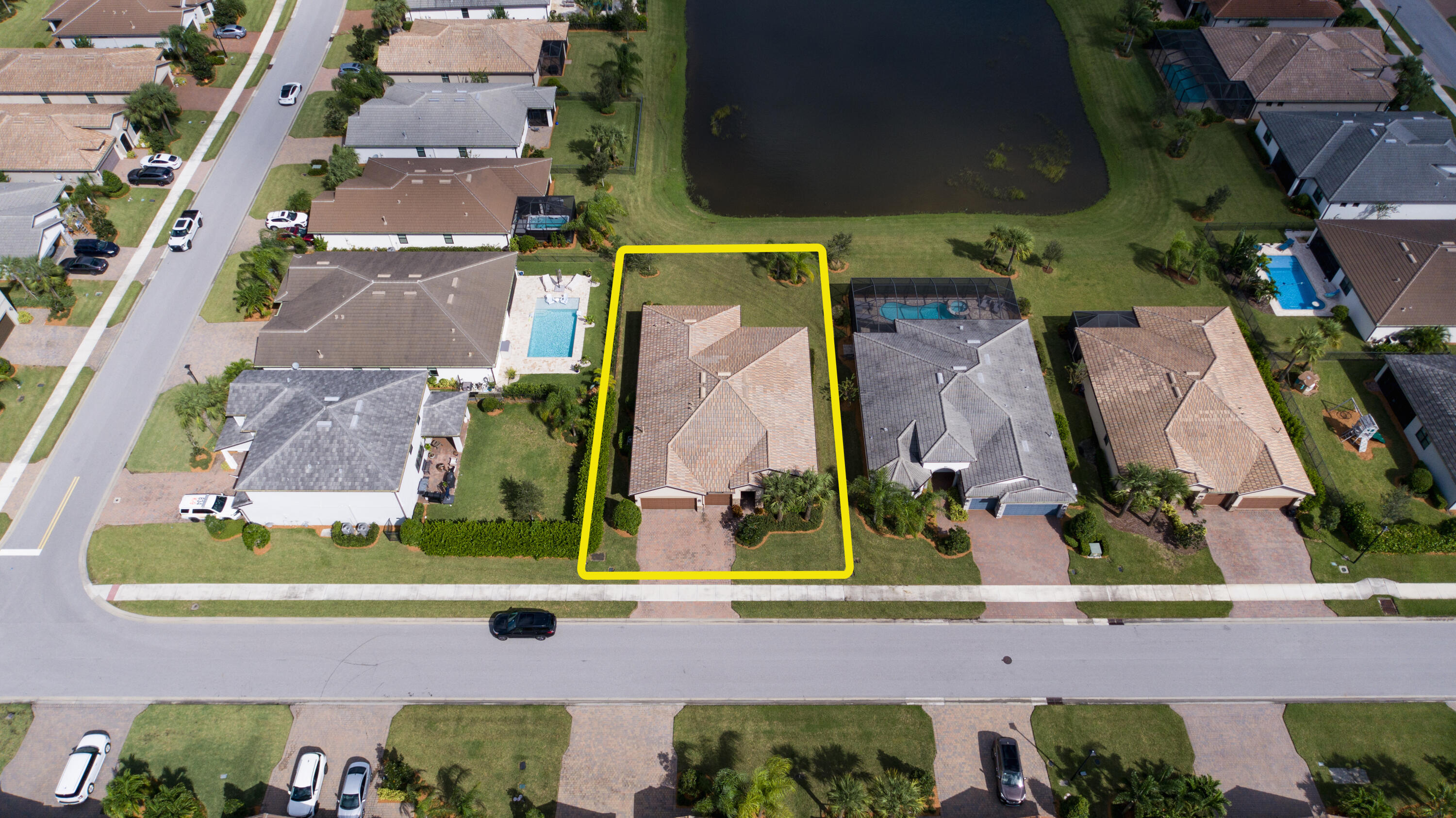739 Southeast Villandry Way Port St. Lucie, FL 34984 - Photo 15 of 51 an aerial view of residential house with outdoor space