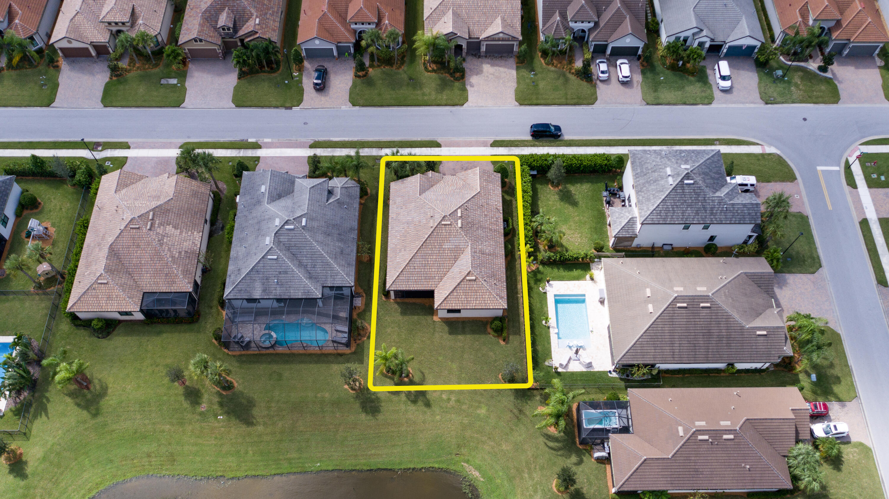 739 Southeast Villandry Way Port St. Lucie, FL 34984 - Photo 16 of 51 an aerial view of a house with a swimming pool