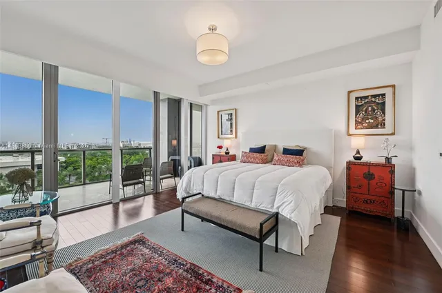 a bed room with a bed and a couch