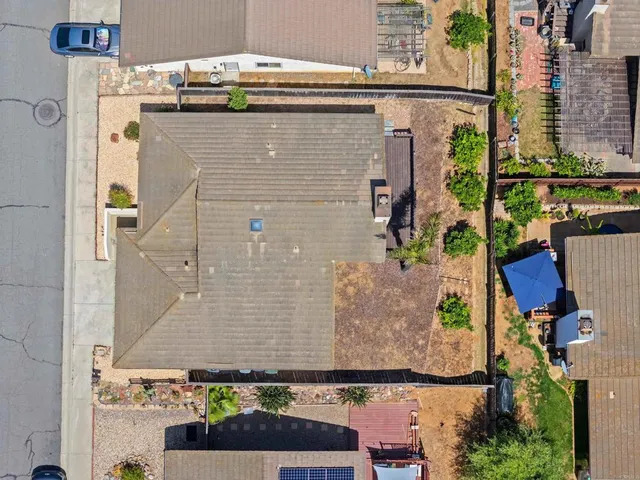 aerial view of a house