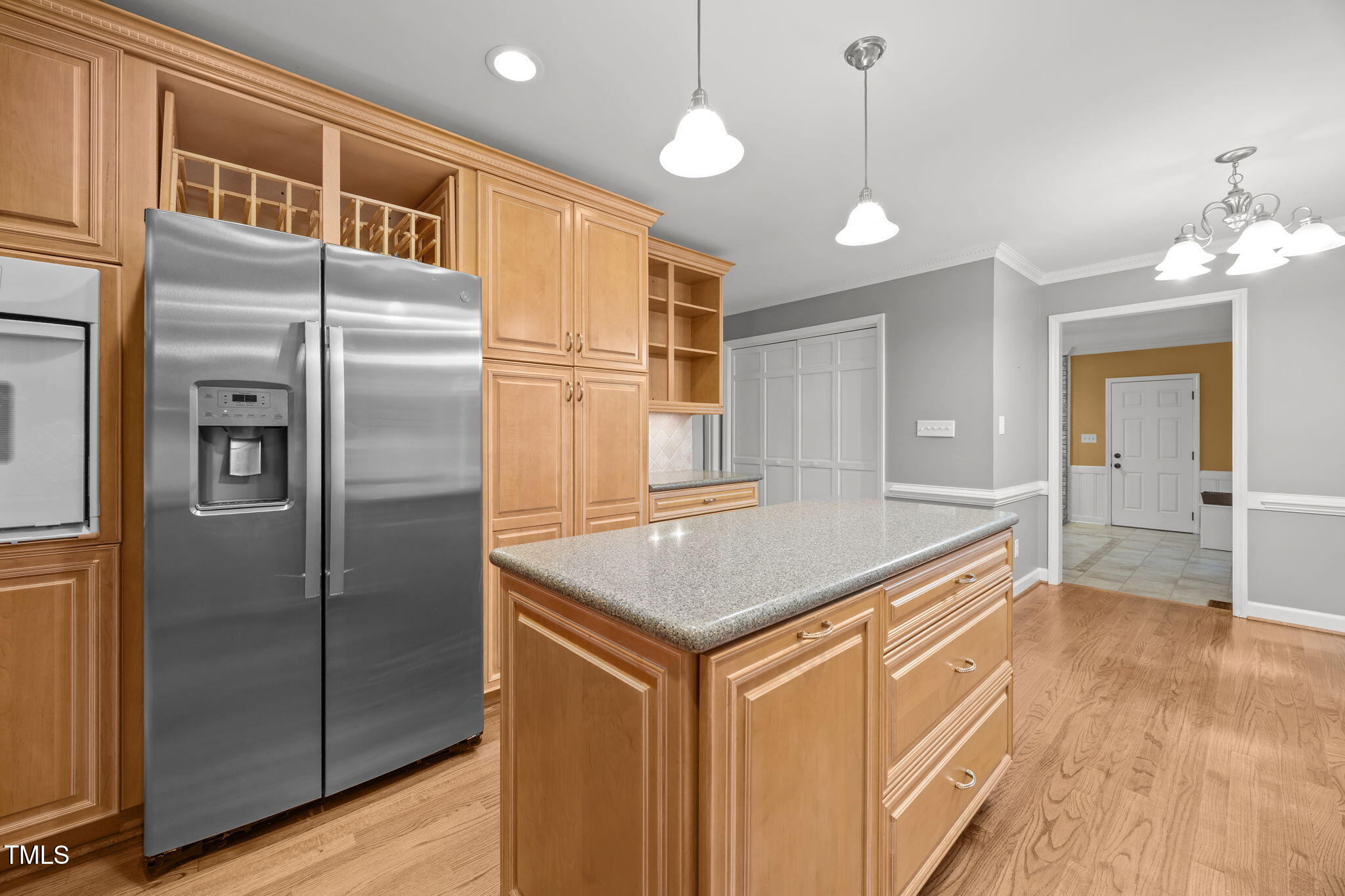 2204 Corberrie Lane Raleigh, NC 27613 - Photo 11 of 39 a kitchen with stainless steel appliances granite countertop a refrigerator a sink and a refrigerator