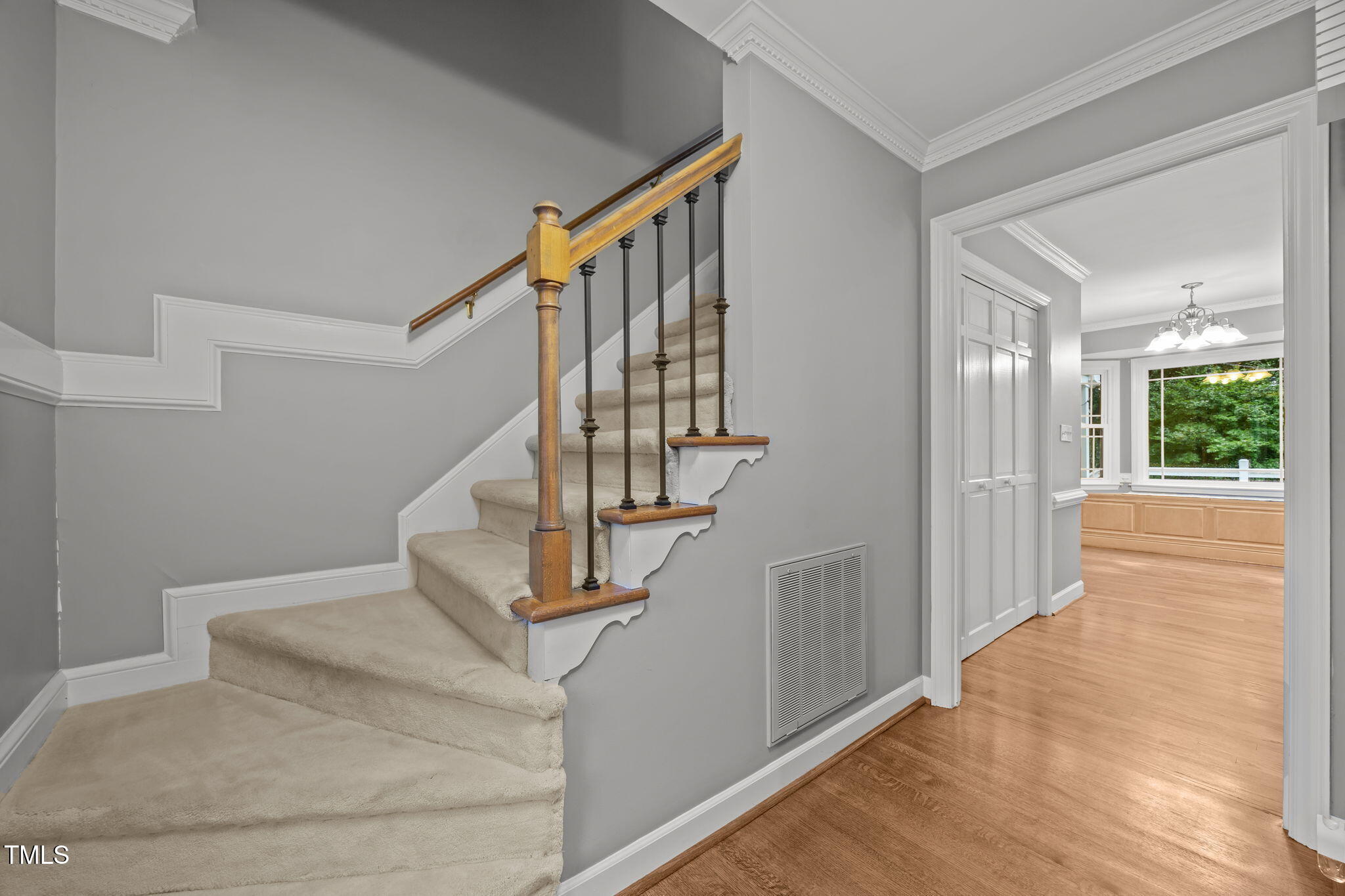 2204 Corberrie Lane Raleigh, NC 27613 - Photo 5 of 39 a view of entryway and hall with wooden floor