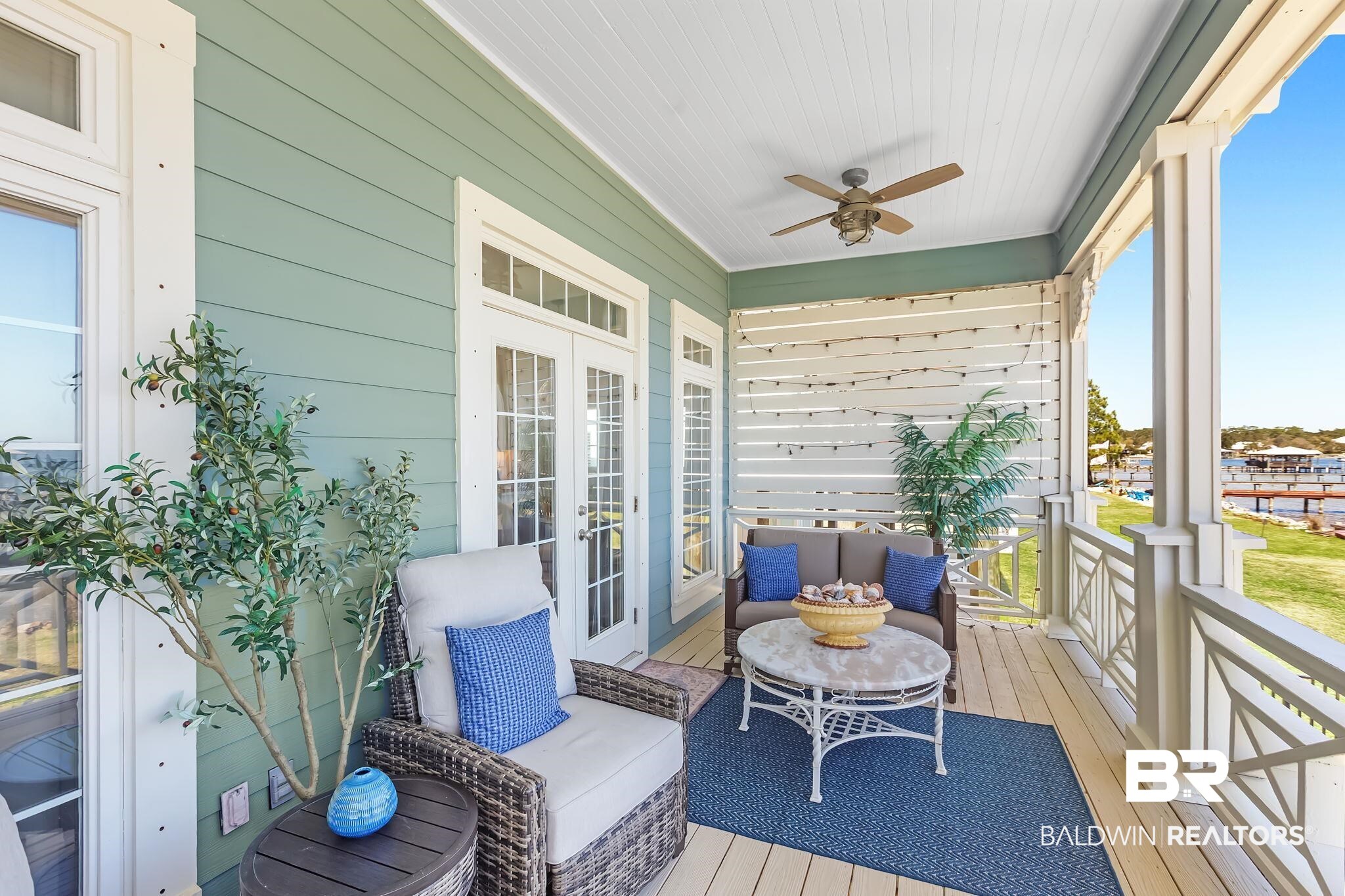 6434 County Road 95 Elberta, AL 36530 - Photo 48 of 99 Sunroom with ceiling fan and an outdoor hangout area