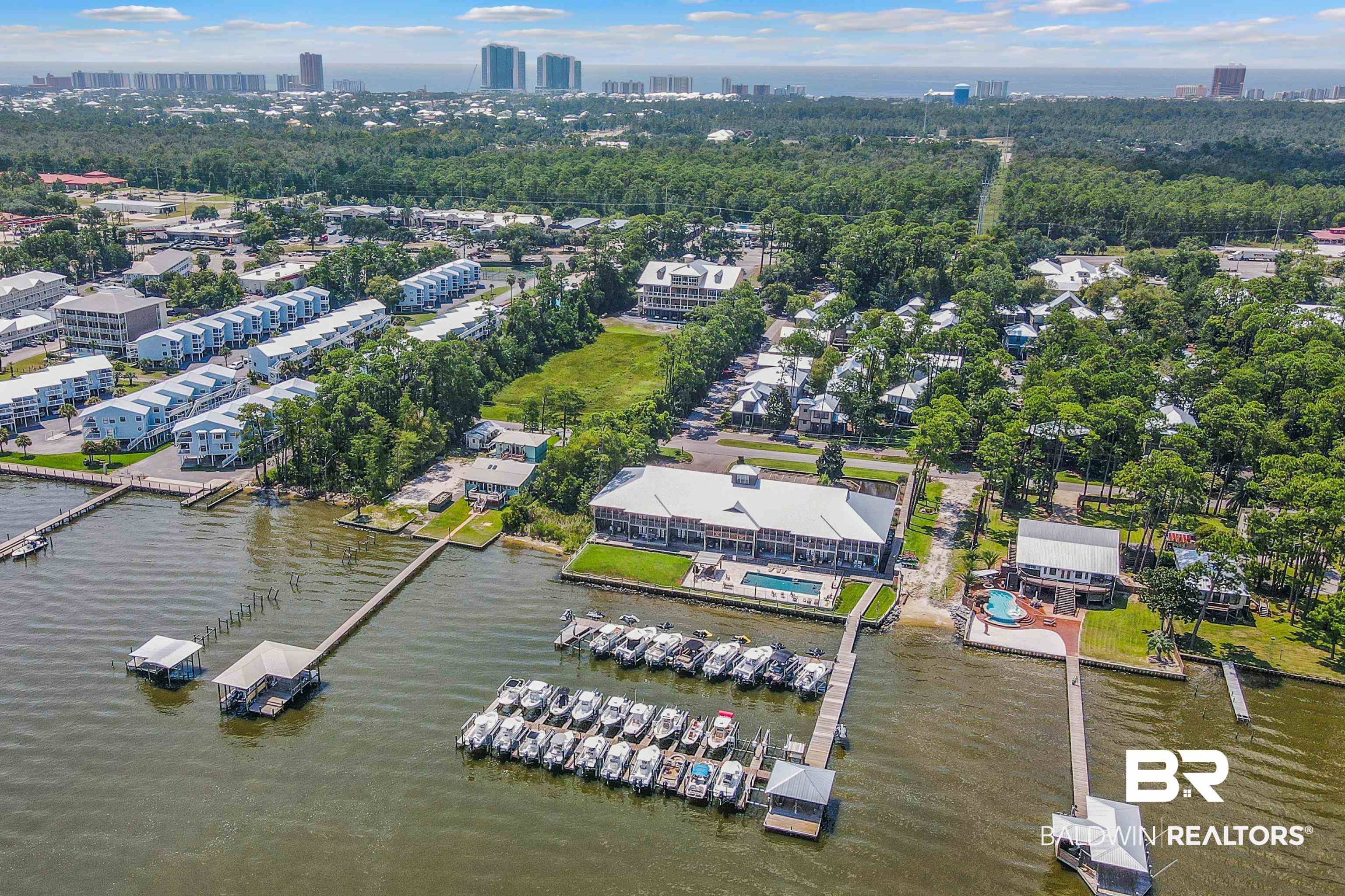 25773 Canal Road, Unit 10 Orange Beach, AL 36561 - Photo 30 of 40 Birds eye view of property featuring a water view
