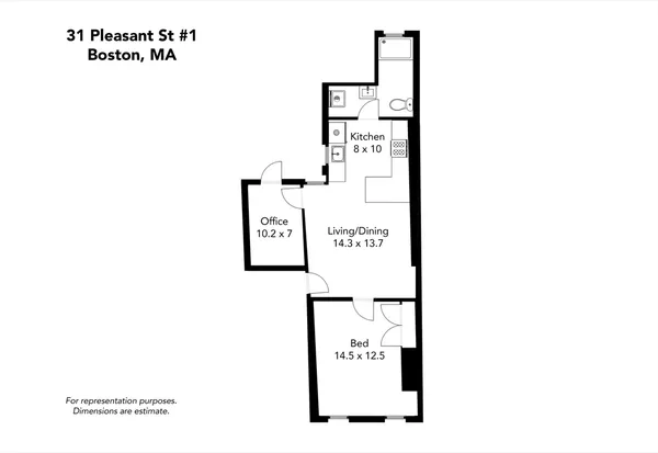 a picture of a park with an bench