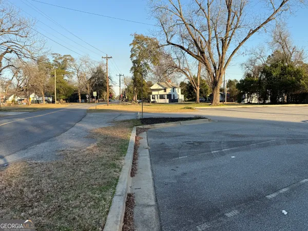 a view of road with trees