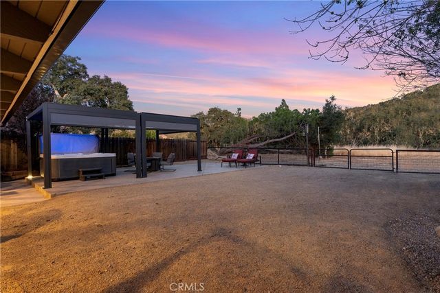 a view of outdoor space with trampoline