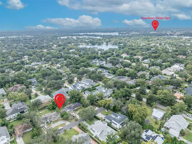 a view of a and white house