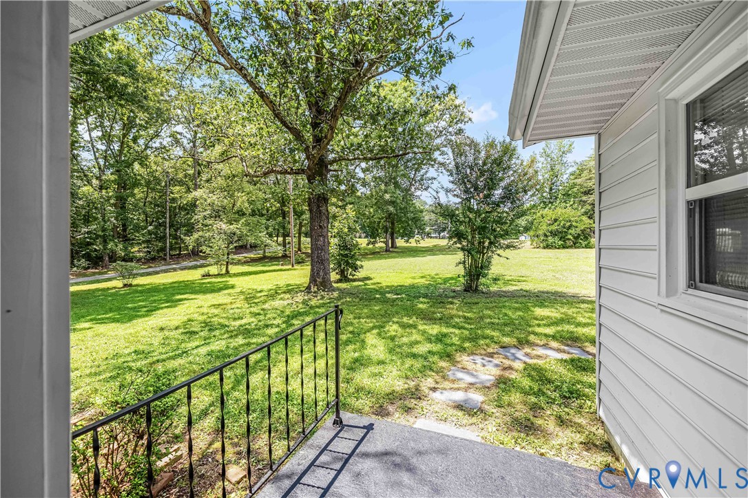 3179 Sandy Hook Road Sandy Hook, VA 23153 - Photo 11 of 36 a view of a yard with plants and large trees