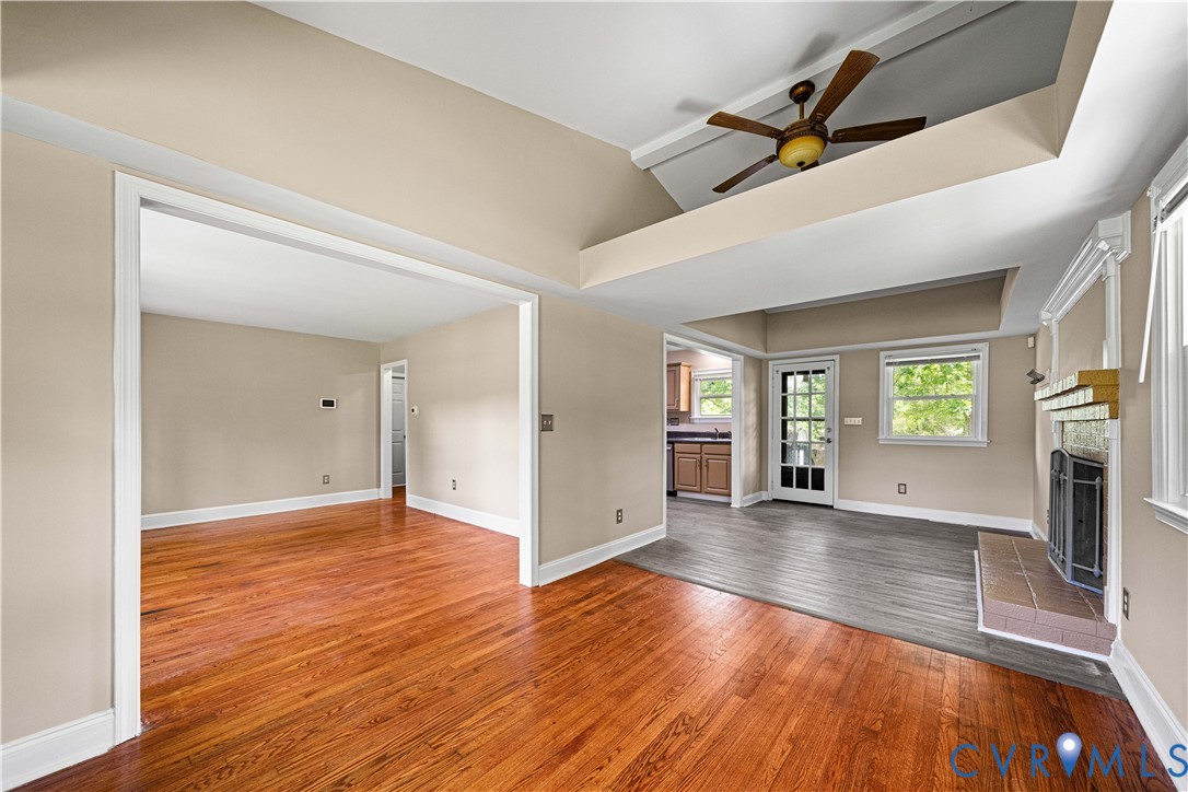 3179 Sandy Hook Road Sandy Hook, VA 23153 - Photo 13 of 36 a view of an empty room with window and wooden floor