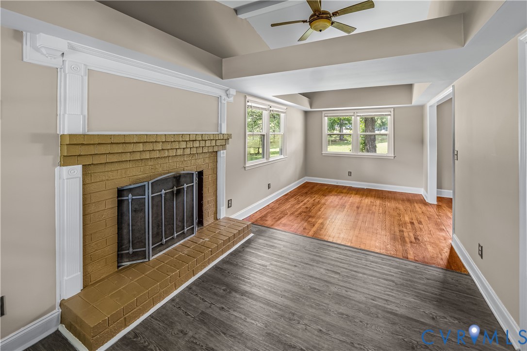3179 Sandy Hook Road Sandy Hook, VA 23153 - Photo 36 of 36 a view of an empty room with wooden floor and a window