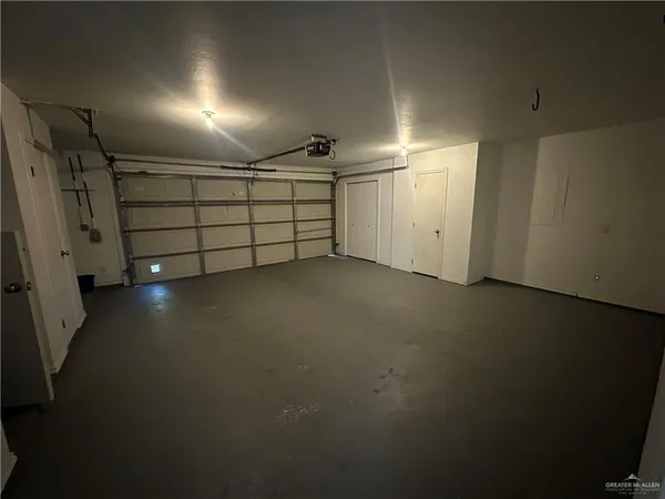 a view of a garage