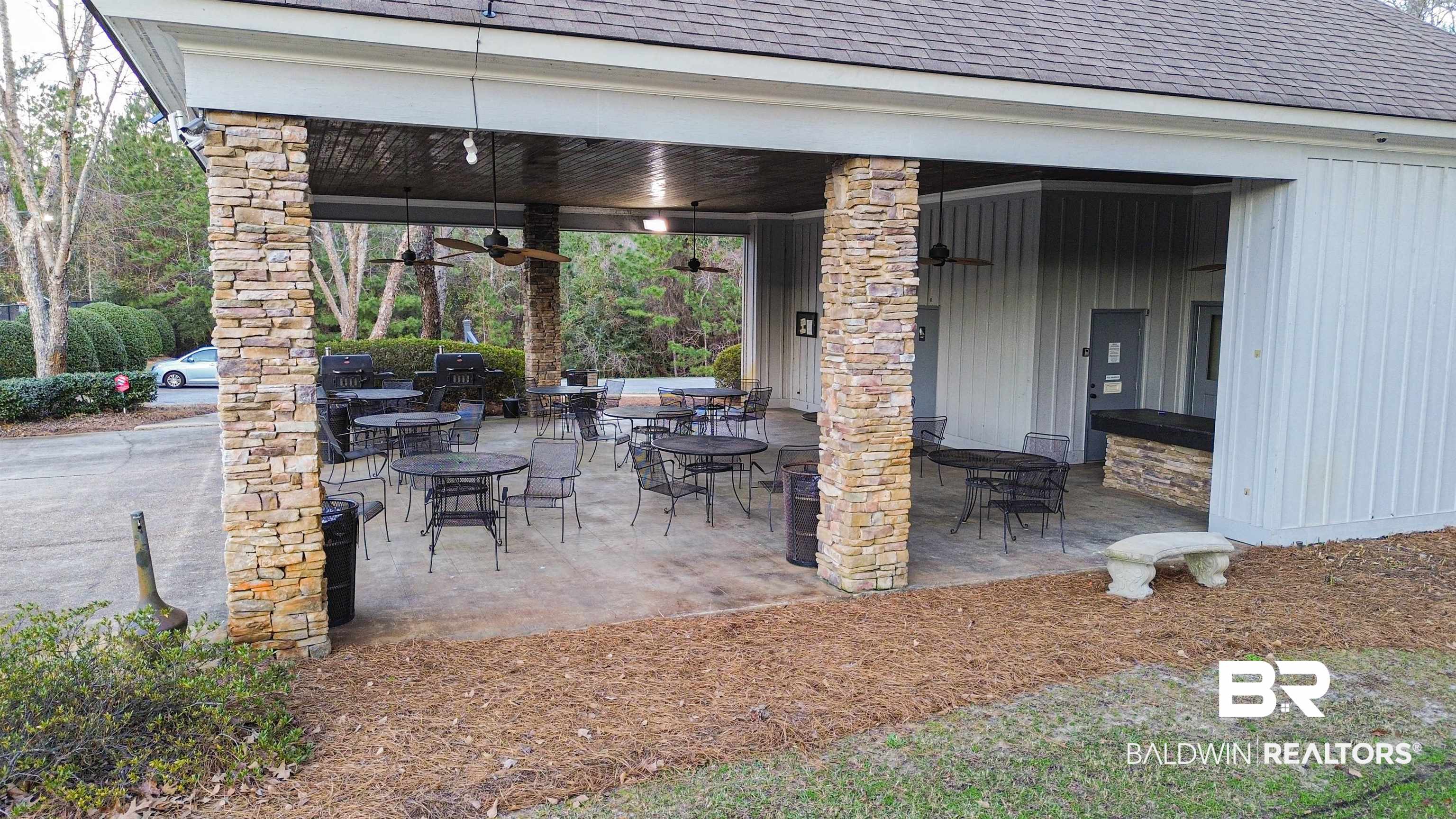 7211 Rushing Water Court Daphne, AL 36527 - Photo 49 of 51 View of patio / terrace featuring ceiling fan and outdoor dining area