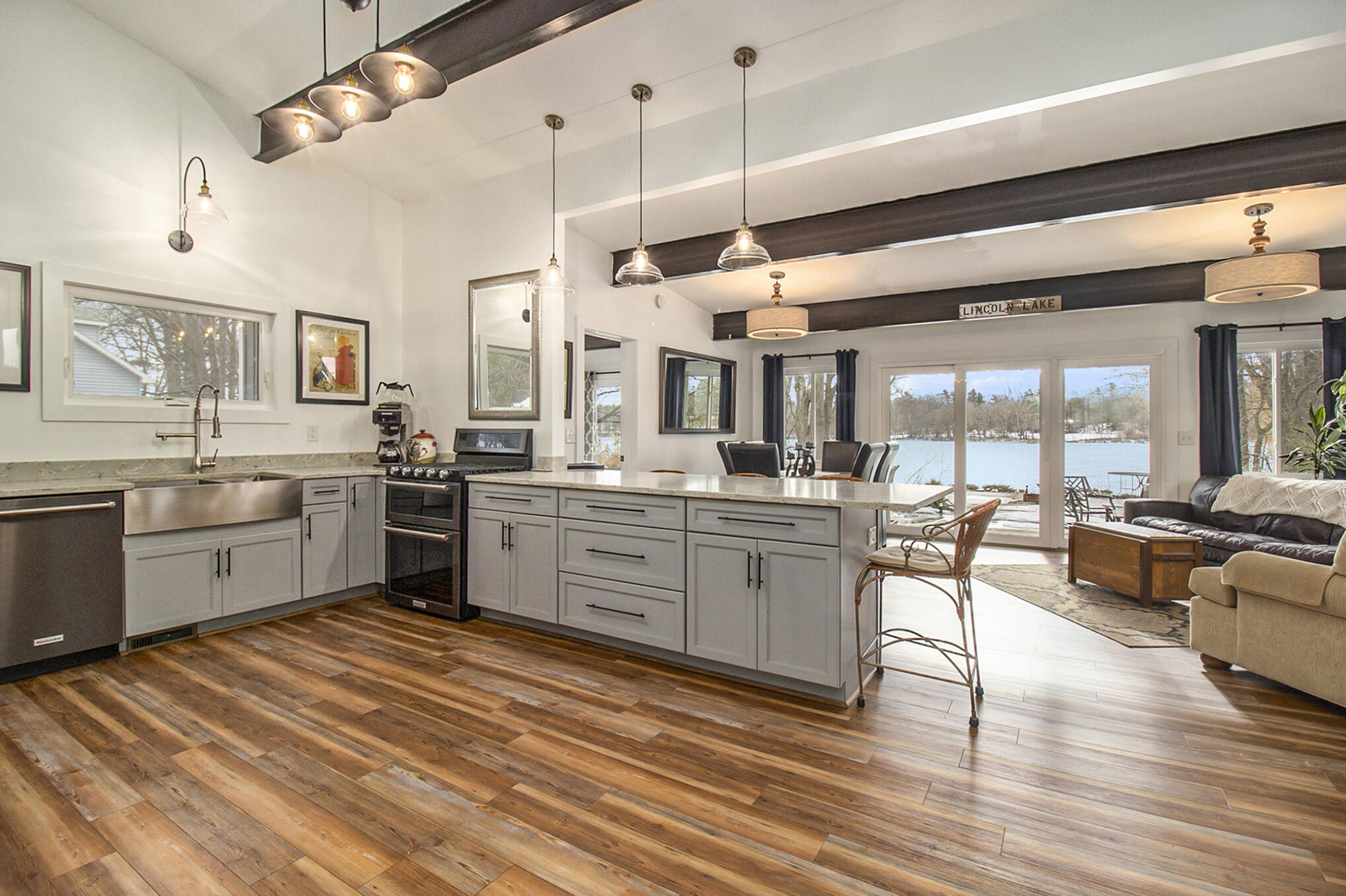 6959 Abrahamson Road Ludington, MI 49431 - Photo 2 of 54 Kitchen view with lake