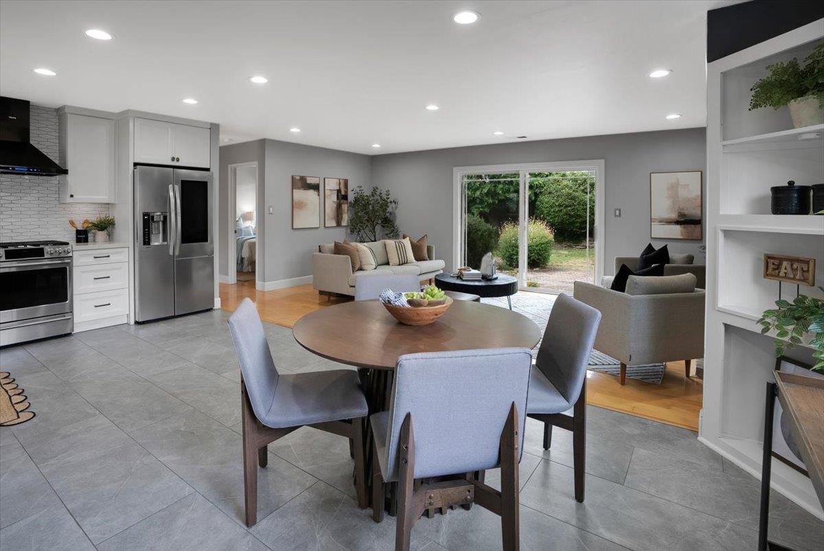 5459 Clovercrest Drive San Jose, CA 95118 - Photo 13 of 23 a view of a dining room with furniture window and outside view
