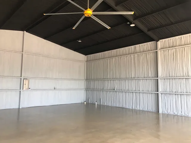 a view of an empty garage