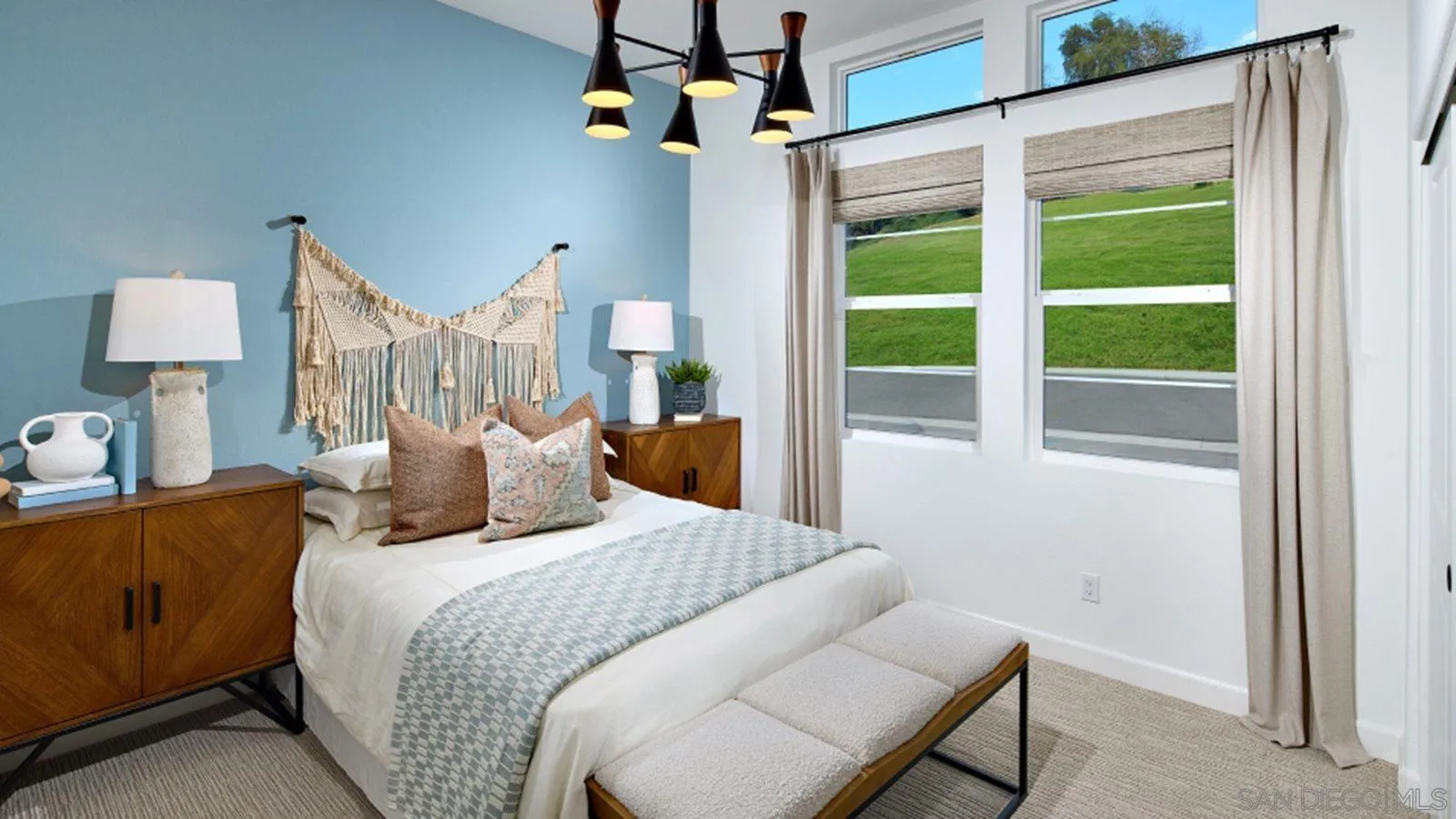 15366 Junipers Drive San Diego, CA 92129 - Photo 10 of 19 a bedroom with a bed ceiling fan and a window