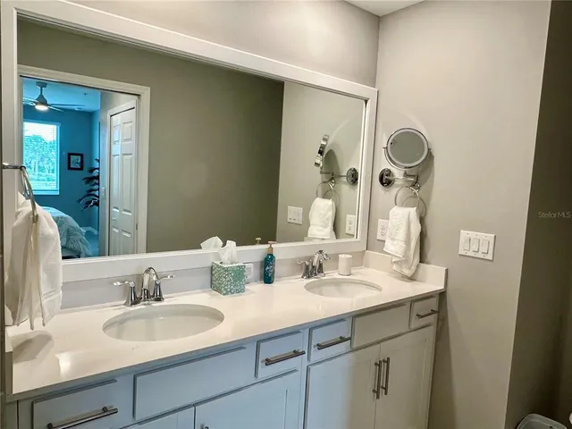 a view of a golf course with a lake