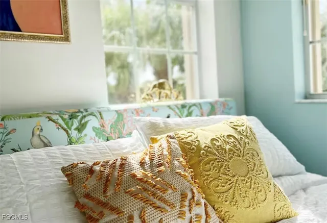 an ocean view with outdoor seating space