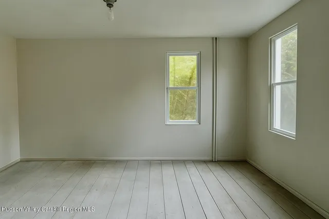 an empty room with a window