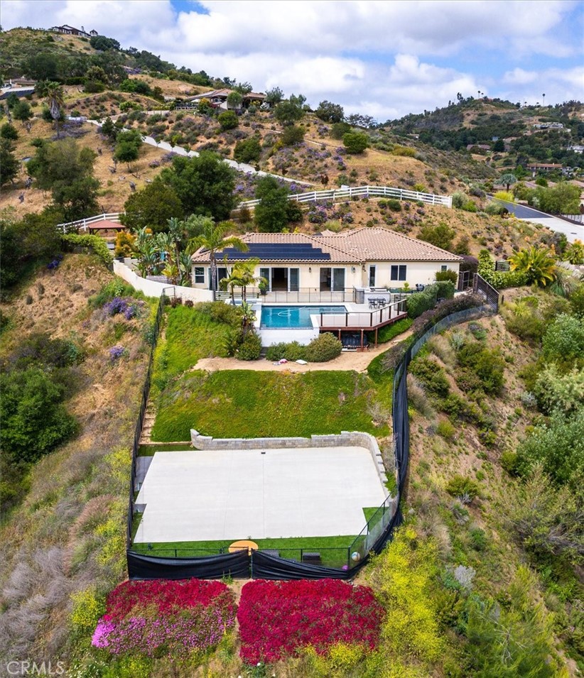 2836 Mesa Grove Road Fallbrook, CA 92028 - Photo 51 of 54 an aerial view of residential houses with outdoor space and swimming pool