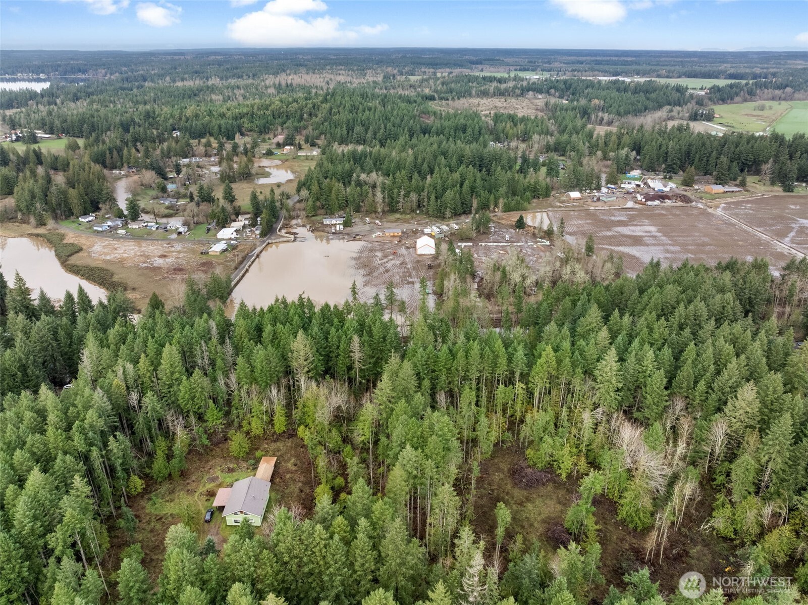 18818 Slough Lane Southeast Yelm, WA 98597 - Photo 37 of 39 a view of a city with lush green forest