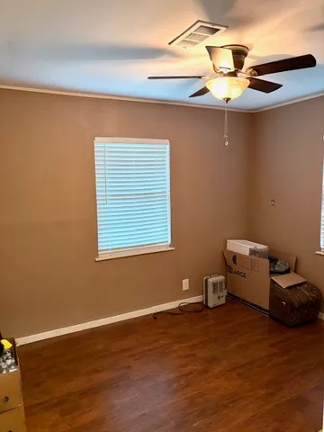 a room with a workspace