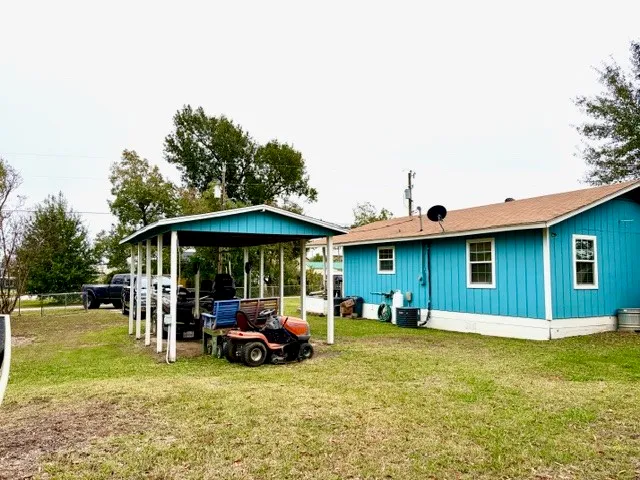 a view of outdoor space with patio and swimming pool