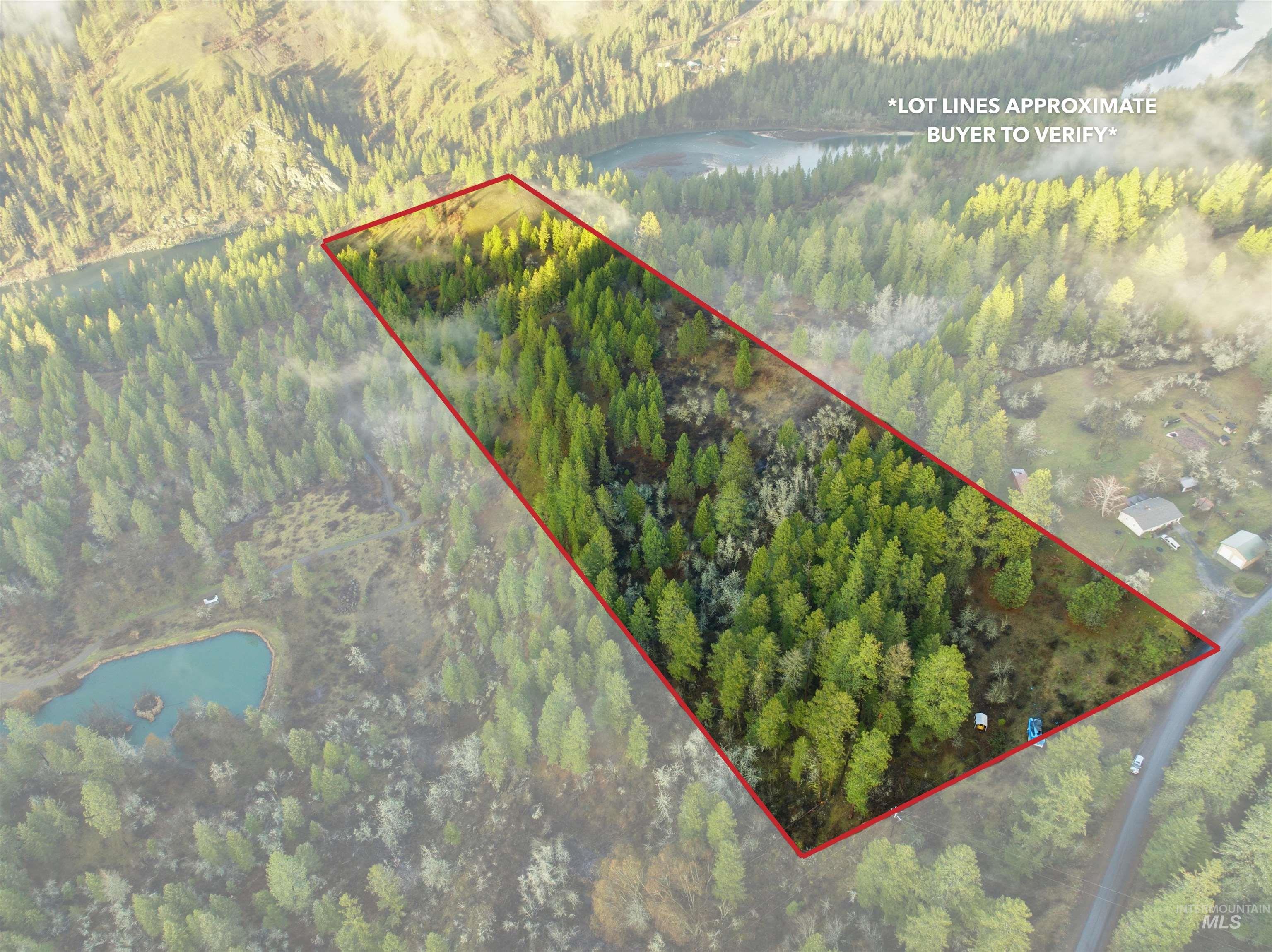 43705 Bobbitt Bench Road Peck, ID 83545 - Photo 4 of 11 Aerial overview of property's location with a nearby body of water and property parcel outlined