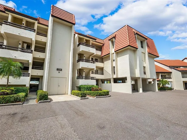 a front view of a building with street view