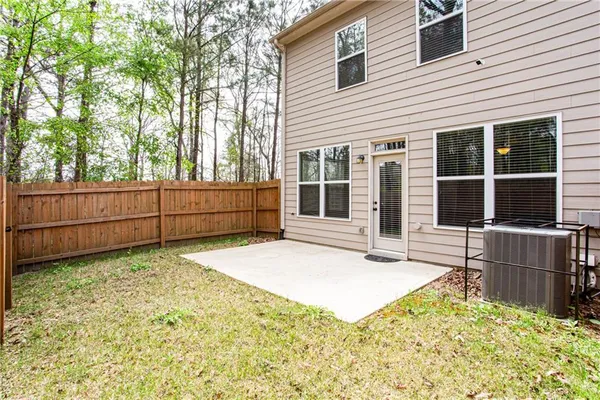 a house with white door