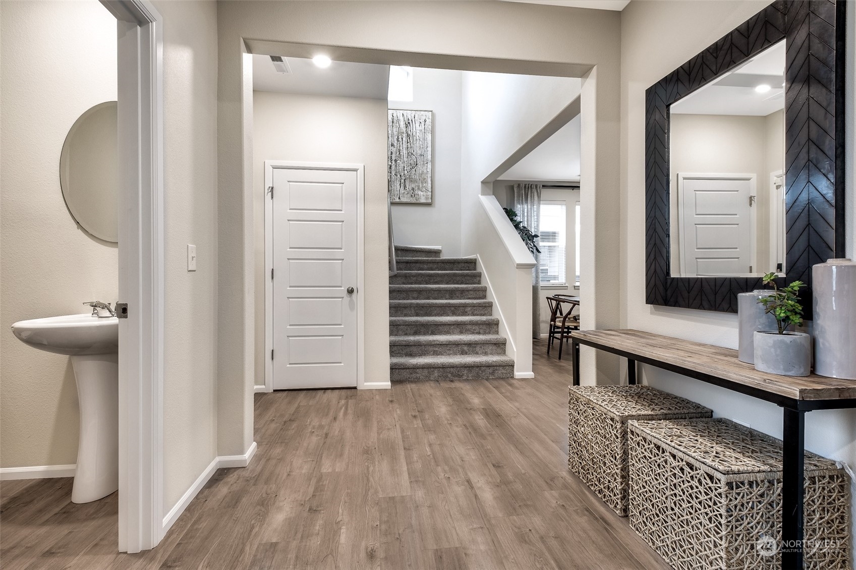 1537 Sultan Basin Road, Unit 1169 Sultan, WA 98294 - Photo 3 of 18 a view of a hallway with wooden floor and entryway