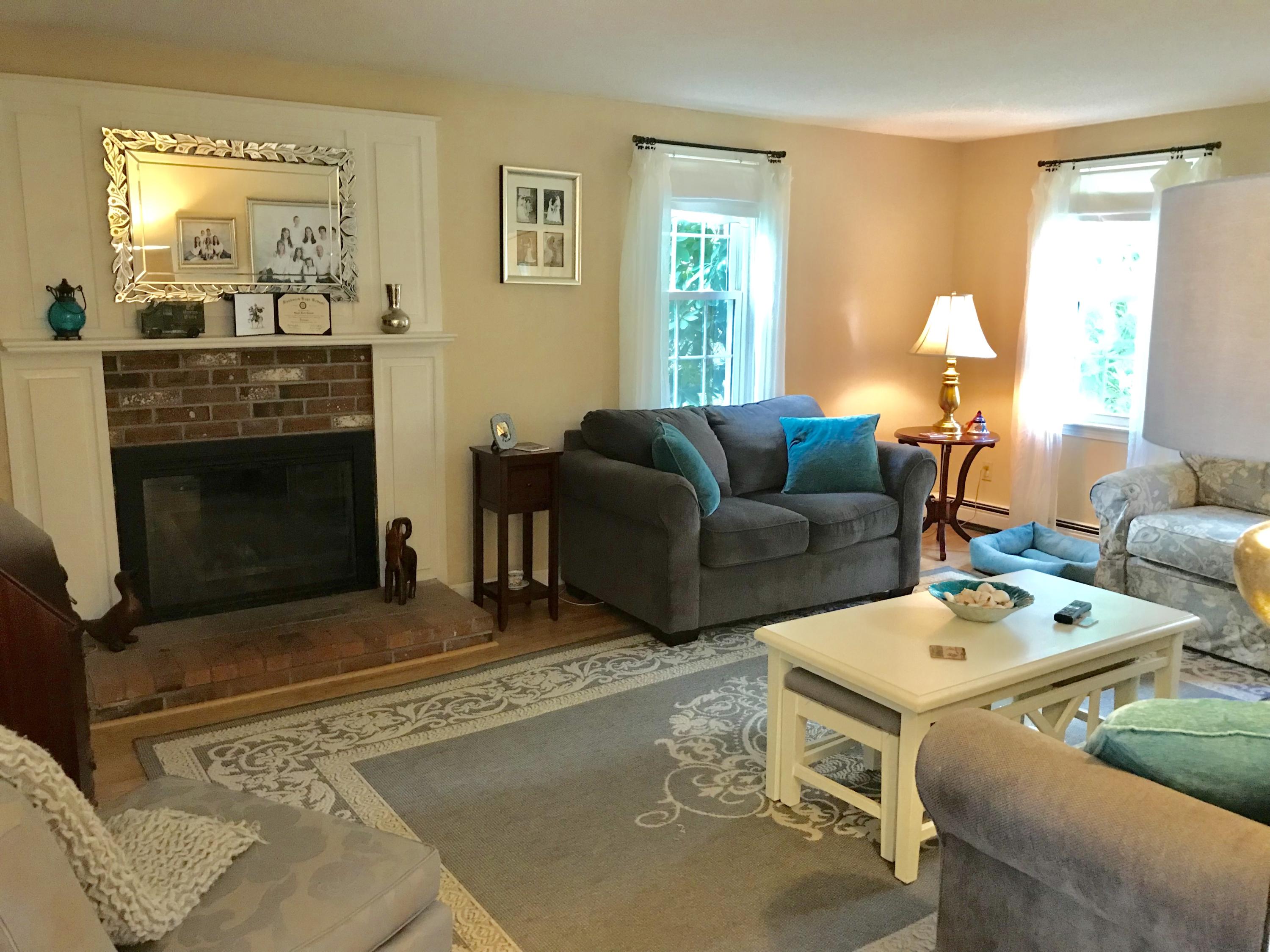 44 Pimlico Pond Road Forestdale, MA 02644 - Photo 7 of 28 a living room with furniture and a fireplace