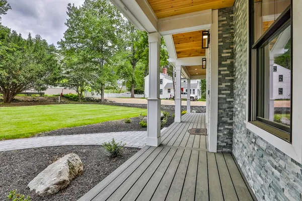 a view of a house with a porch