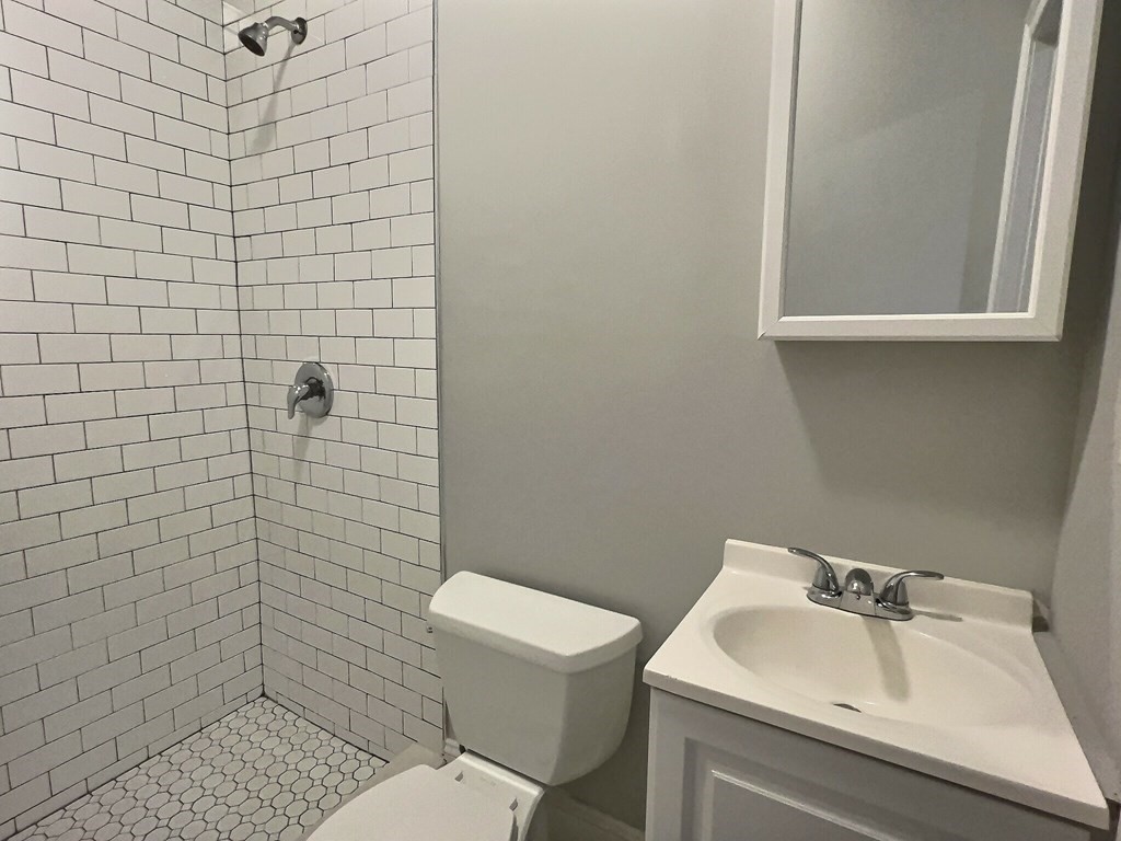 255 Paris Street, Unit 1 Boston, MA 02128 - Photo 14 of 15 a bathroom with a sink a toilet and shower