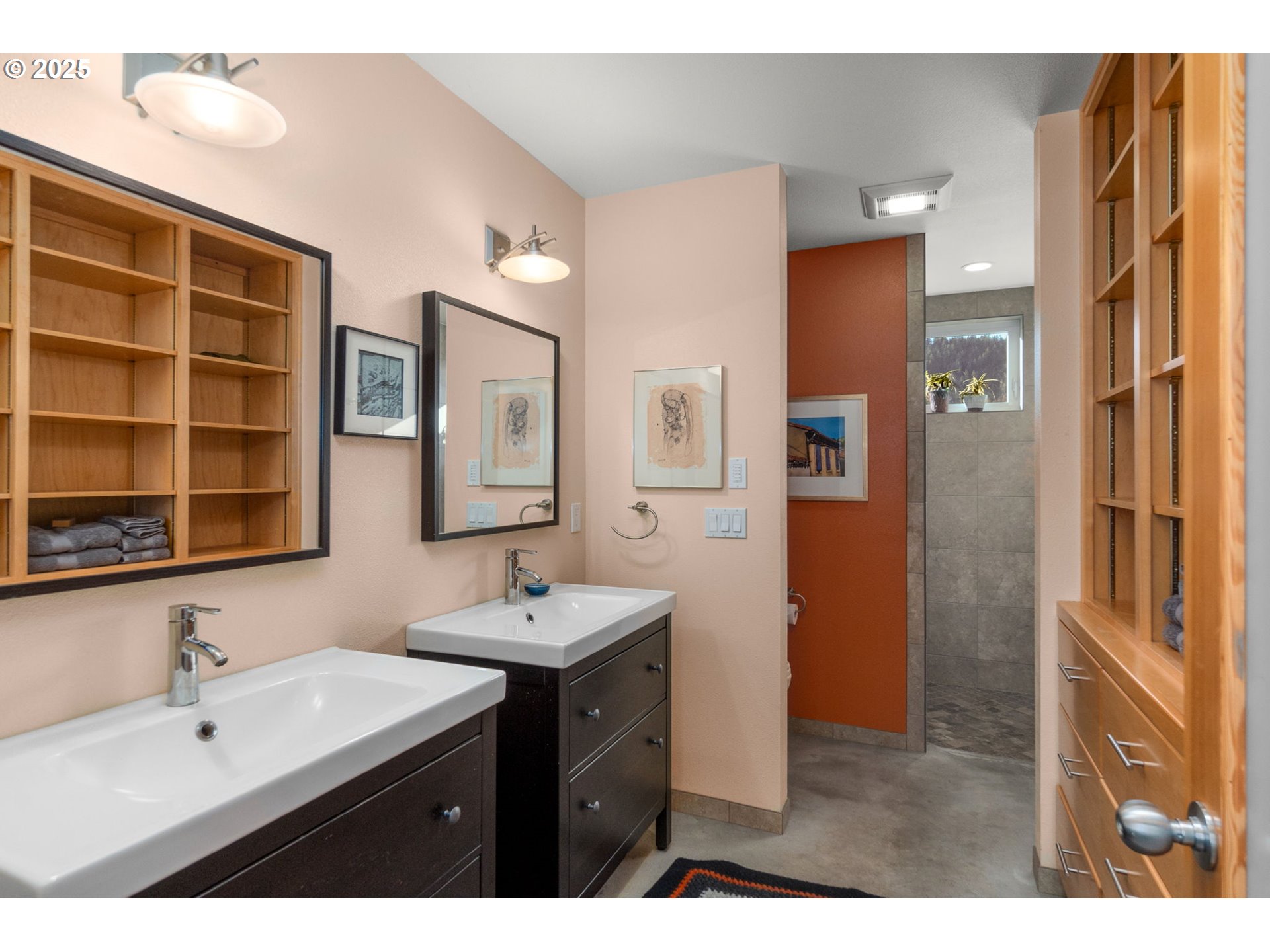 505 Knight Road Goldendale, WA 98620 - Photo 18 of 41 a bathroom with a sink double vanity and a shower