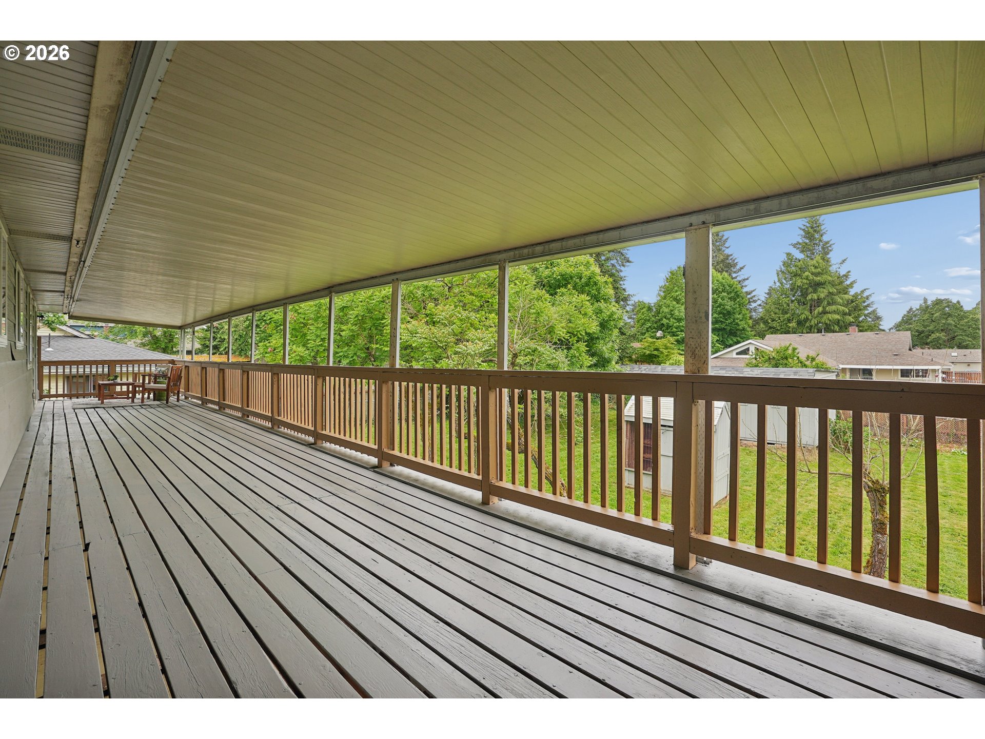 992 South South End Road Oregon City, OR 97045 - Photo 30 of 38 a view of balcony with wooden floor