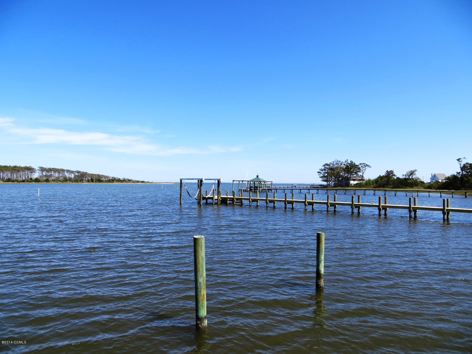 156 Taylor Road Marshallberg, NC 28553 - Photo 41 of 54 View from dock towards Core Sound