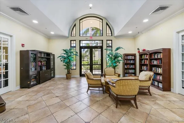 a view of a livingroom with furniture and window