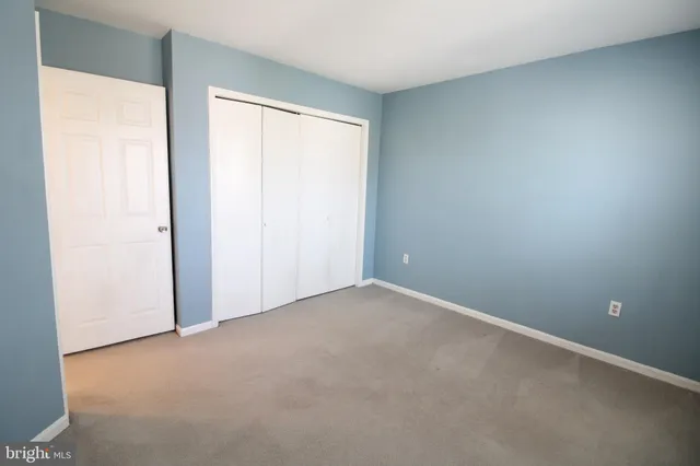 a view of a room with a sliding door