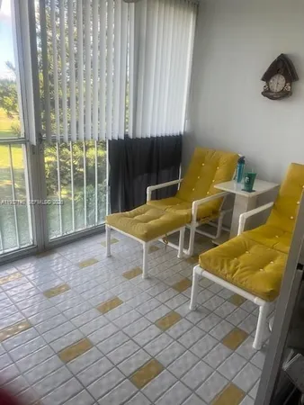 a building outdoor space with patio furniture