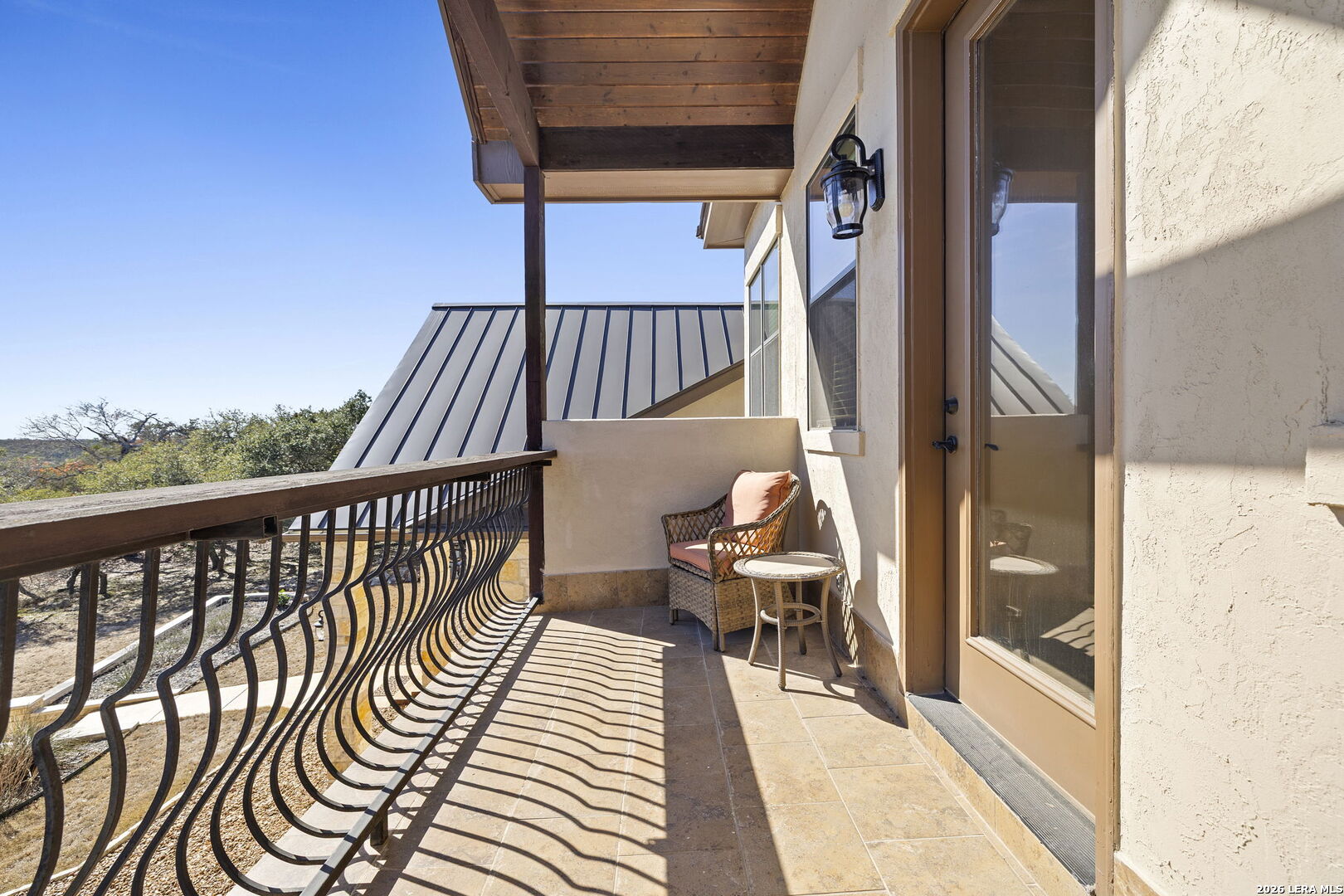 1941 Canyon Spring Branch, TX 78070 - Photo 43 of 86 a balcony with wooden floor table and chairs