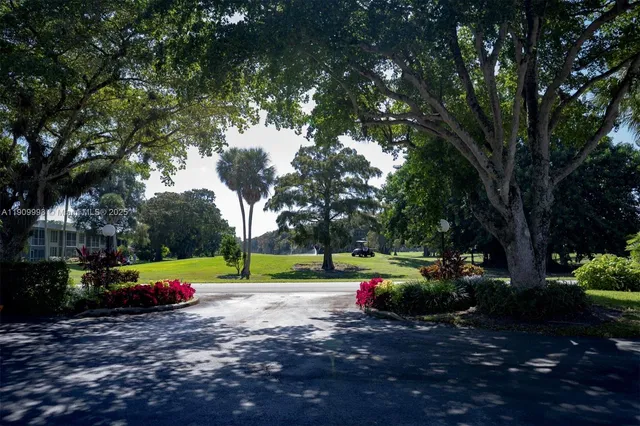a green field covered with trees