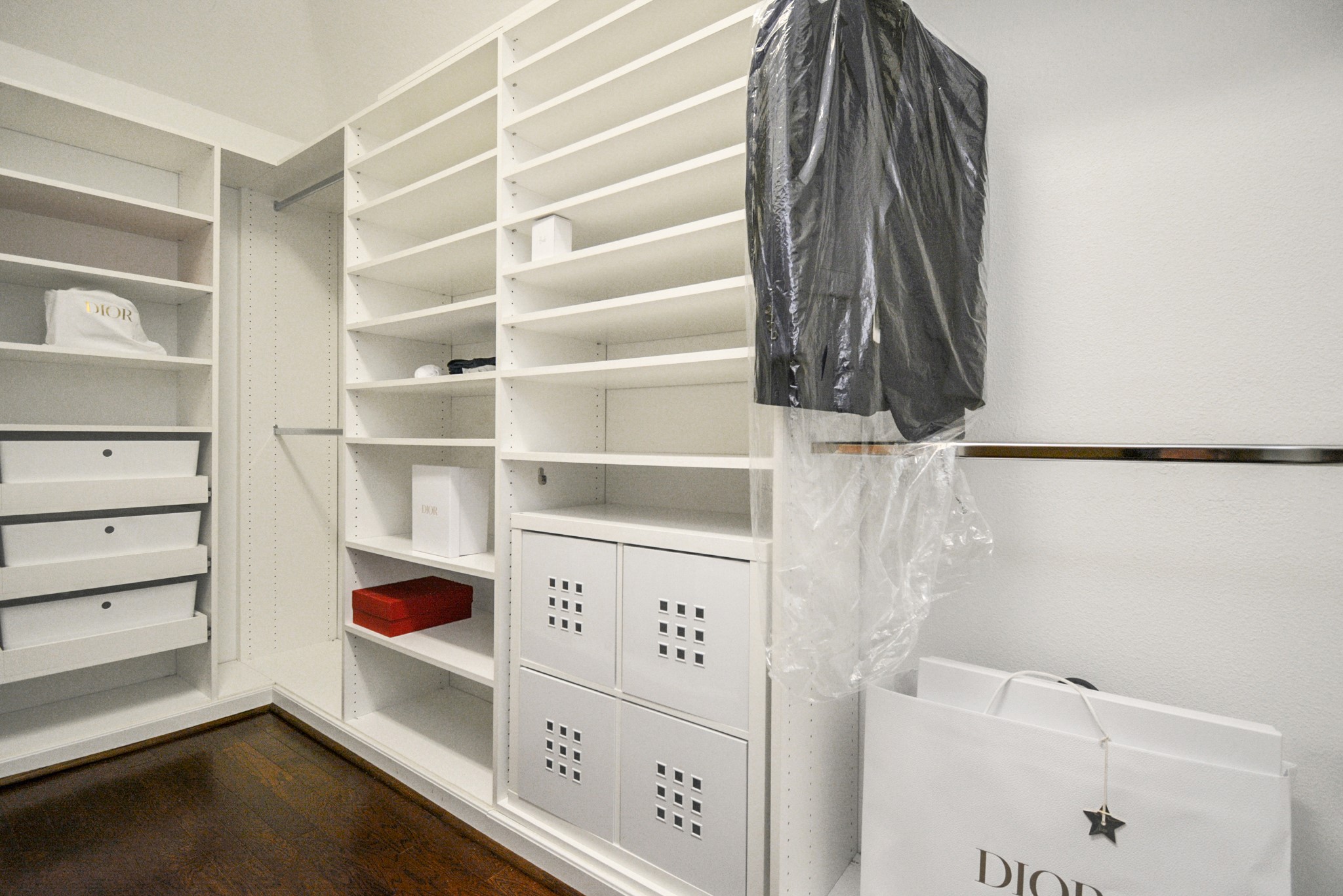 12906 Kingsbridge Lane Houston, TX 77077 - Photo 17 of 32 a view of walk in closet with empty racks