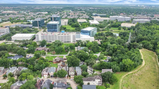 an aerial view of multiple house