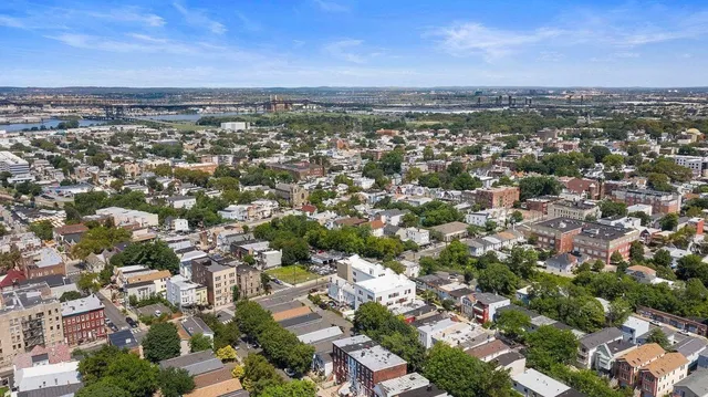 an aerial view of a city
