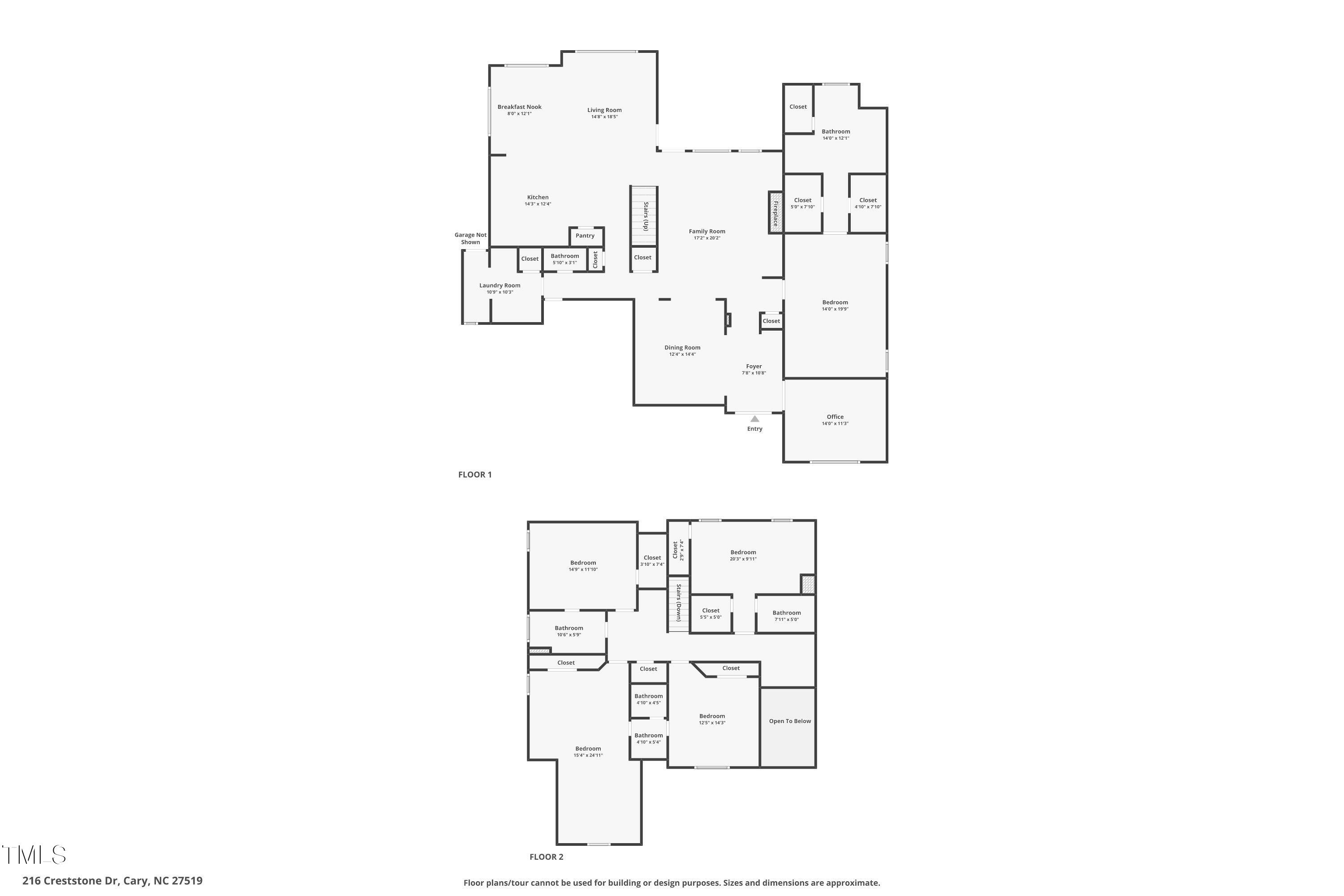 216 Creststone Drive Cary, NC 27519 - Photo 19 of 19 a picture of floor plan